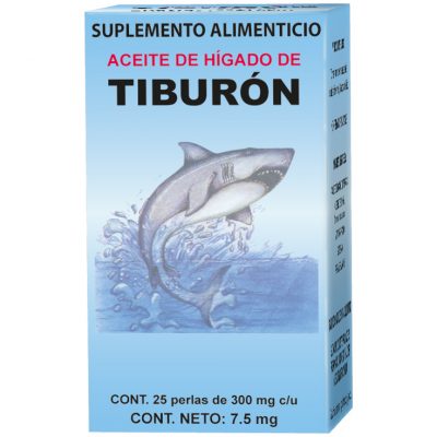 Aceite de hígado de Tiburón 25 perlas