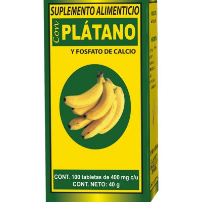 Tabletas con Plátano y Fosfato de calcio