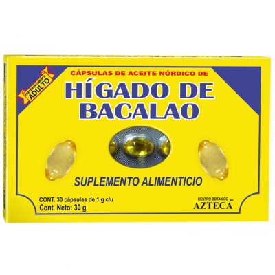 Cápsulas de aceite nórdico de Hígado de Bacalao (ADULTO)