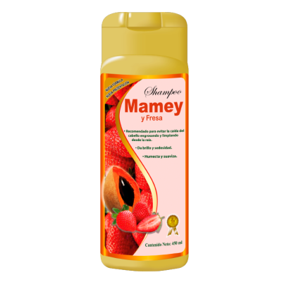 SHAMPOO DE MAMEY Y FRESA